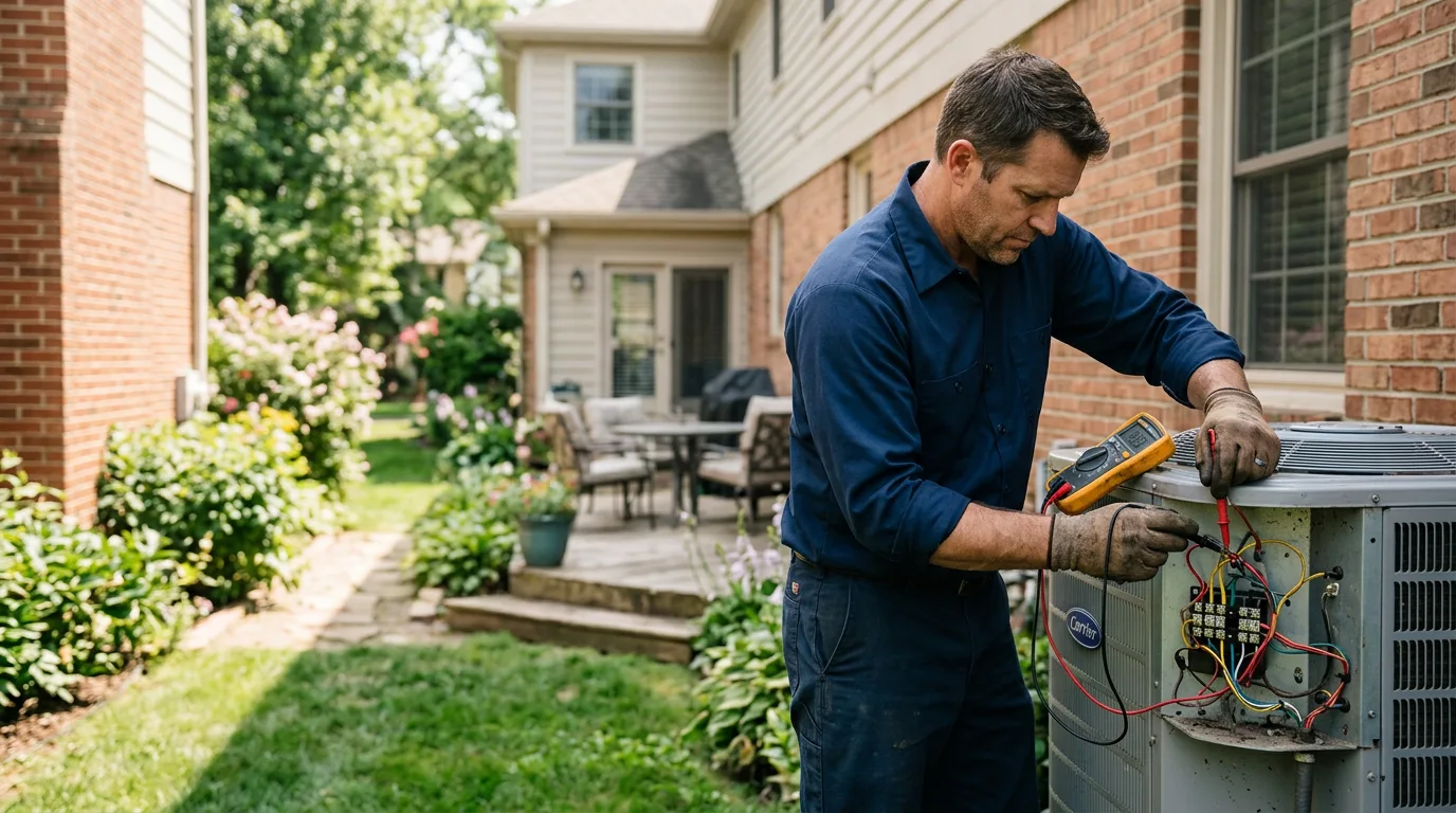 HVAC technician working near Belleville, MI